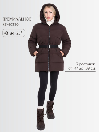 Пуховик женский зимний CRUSH Коричневый